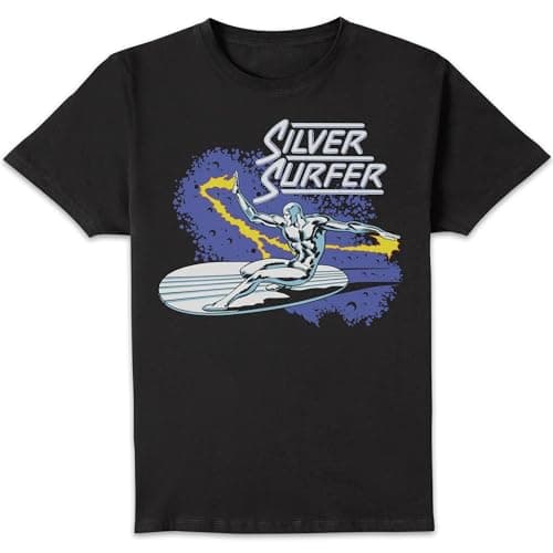 Image of Marvel Fantastic Four Silver Surfer Unisex T-Shirt - Black XXL