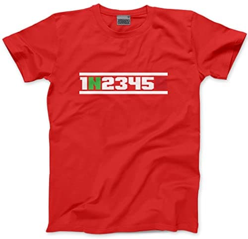 Image of HotScamp Motorcycle 1 N 2 3 4 5 6 Gears - Mens Unisex T-Shirt - Biker Motorbike M red