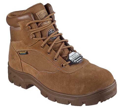 Image of Skechers Men's Wascana-Baylan Comp Toe Boots Industrial, Coyote, 9 UK