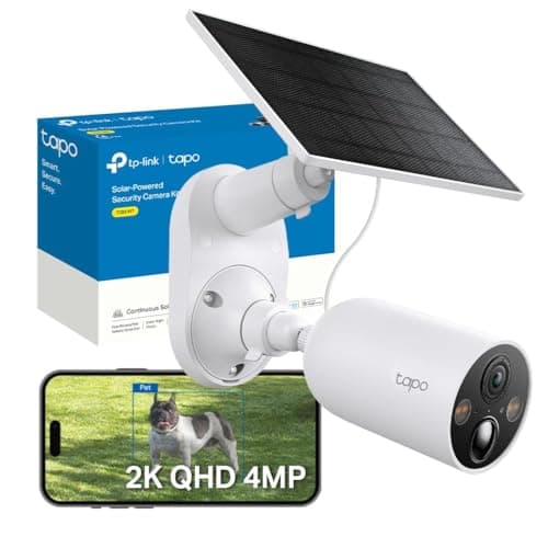 Image of Tapo TC85 KIT 2K QHD Security Camera Outdoor Wireless with Solar Panel, 300-Day Battery Life, 150° Super-wide FOV, Colour Night Vision, No Monthly Fee, AI Detection CCTV Camera Systems