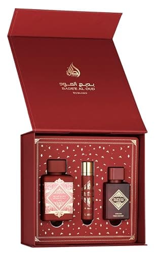 Image of Badee Al Oud Sublime by Lattafa Perfume Gift Set – 100ml Eau de Parfum, 12ml Travel Spray & 50ml Hair Mist | Fruity, Warm, Long-Lasting Arabic Fragrance for Men and Women