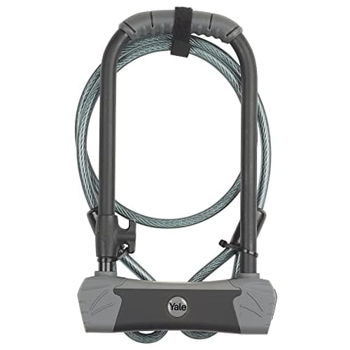 Image of Yale YUL3C/14/230/1 Maximum Defendor U Bike Lock with Cable (Sold Secure Gold), Black