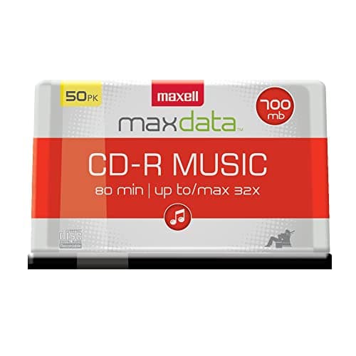 Image of Maxell CD-R 80 Gold Rec'd Music Cd's-50pk Spindle