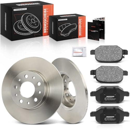 Image of Frankberg Brake Kit incl. 2x Brake Disc + 4x Brake Pad Rear Compatible with 500L 351 352 0.9L-1.6L 2012-2025 Replace# 77366457,51885409