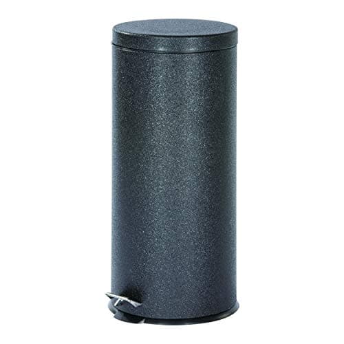 Image of Daewoo Glace Noir Kitchen Bin,Sturdy Trash Can with Foot Pedal, Made from Oxidation Resistant Tin Metal, Hygienic Design Prevents Spreading Germs, 64.4cm - (Black)