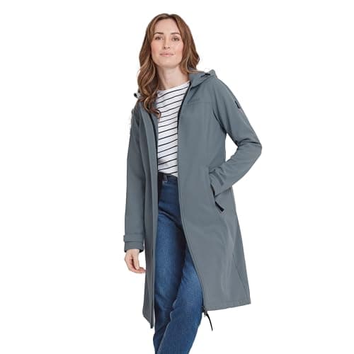 Image of TOG24 Marina Womens Softshell Jacket. A Long Womens Softshell Made From Breathable, Water Resistant & Windproof Fabric With Cosy Microfleece Inside.