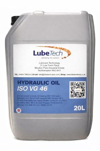 Image of LUBETECH HYDRAULIC OIL ISO VG 46 20LTR, A VIRGIN GRADE HYDRAULIC FLUID BLENDED IN THE UK NOT RECYCLED