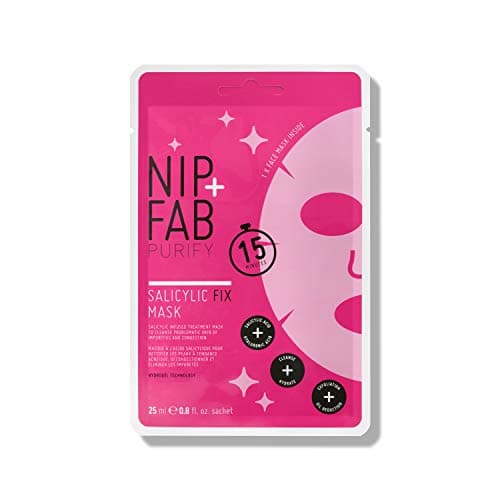 Image of Nip + Fab Salicylic Acid Fix Sheet Mask for Face with Salicylic Acid, Hyaluronic Acid, Lotus Flower BHA Facial Mask, 24ml