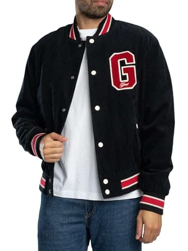 Image of GANT Men's Cord Varsity Jacket, Black, L