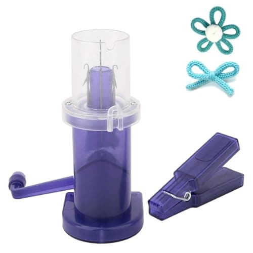Image of HERCHR Knitting Machine French Icord Hand Cord Knitting Mill Machine DIY Spool Knitter Hand Operated Handmade Manual Rope Spool Knitter Bracelet Weave Tool