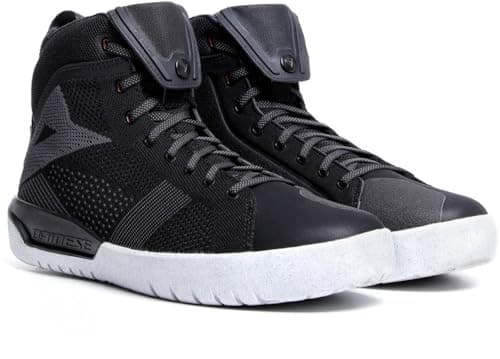 Image of Dainese Metractive Air Shoes, Motorbike Summer Sneakers, Men, Black/Black/White, 44