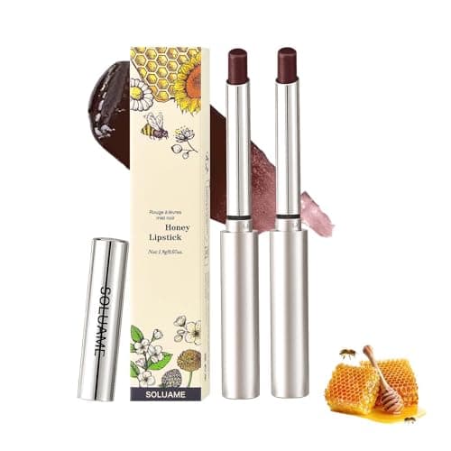Image of Lip Tint Black Lipstick Tinted Lip Balm for All Skin Tones Create a Glamorous Makeup Versatile Colours & Moisturising Lips(1.9g*2Pcs Honey Lipstick)