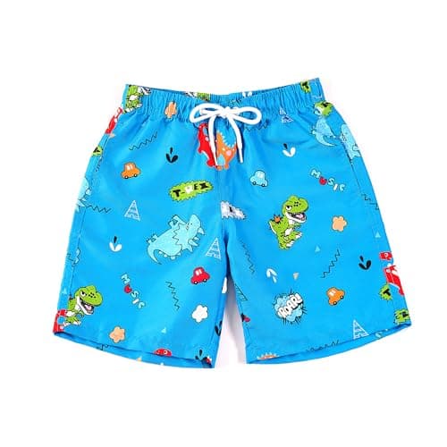 Image of GENTABY Boys Swimming Shorts Quick Dry Swimming Trunks Boys Swim Shorts Lightweight Beach Swimsuit with Pockets Swimwear for Kids 4-5 Years
