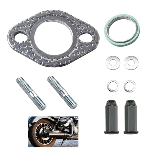 Image of 1 Set Exhaust Bolt and Gasket Kit Compatible With GY6 GMB139 Engine 50cc-150cc, Exhaust Gasket Kit for Scooters ATVs Go-Karts Quads Car Muffler, Universal Fit for Various Engines, System Repair Part
