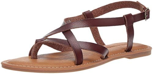 Image of Amazon Essentials Women's Casual Strappy Sandal, Brown, 5.5 UK