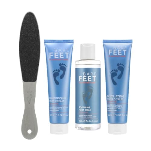 Image of Bare Feet by Margaret Dabbs - Ultimate Indulgence Gift Set - Soothing Foot Soak, Foot File, Exfoliating Scrub & Conditioning Cream