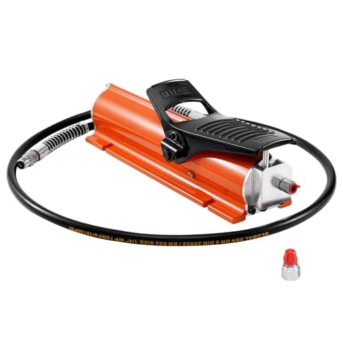 Image of VEVOR 10,000PSI Air Hydraulic Pump, 0.18 Gal Reservoir, NPT 3/8 In Oil Outlet, NPT 1/4 In Inlet, Metal Shell Air Actuated Treadle Foot Pump, for Precision Industrial Machinery & Aerospace Equipment