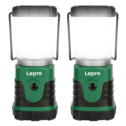Image of Lepro Camping Lantern Battery Powered, Portable Small Camping Tent Lights AA Battery Operated, Dimmable Warm White to Daylight Modes, Battery Lanterns for Indoors, Power Cuts, Emergency, Pack of 2
