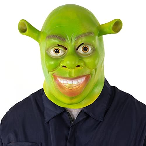 Image of SINSEN Green Ears Mask Costume Monster Full Head Latex Mask Funny Cosplay Props Halloween Party Headwear Accessory Gifts Toys for Adult