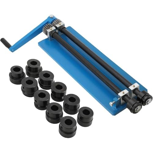 Image of NGARY Sheet Metal Bead Roller, Heavy Duty Bead Roller Former with 6 Die Sets, Sheet Metal Bender Swager Rotary Swaging Machine, 18 Inch Throat Depth for DIY Workshop, Garage