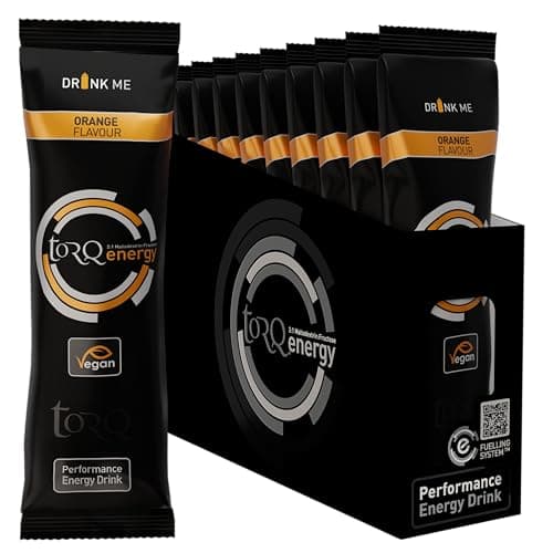 Image of Torq Energy Drink Orange Isotonic Energy Drink Powder - Electrolyte Powder Energy Drinks High Carbohydrates 30g per 500ml and Sodium - Single Serve Packs - Box of 15