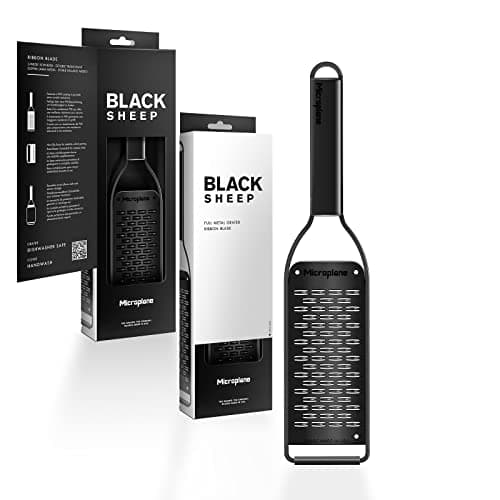 Image of Microplane Kitchen Grater Ribbon Blade with a Stainless-Steel Blade - Made in USA, for Parmesan, Apple, Carrot, Zucchini & Chocolate from The Black Sheep Series