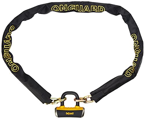 Image of Onguard Mastiff 8019L Chain Length 180cmx10mm links with Mini Shackle Lock 14mm, Gold Sold Secure