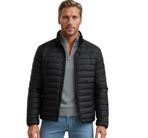 Image of JACK IN THE BAG *SIZE S-6XL * Men's Lightweight Sleeveless Body Warmer Jacket - Gilet Body Warmer (UK, Alpha, M, Regular, Regular, BLACK JKT)