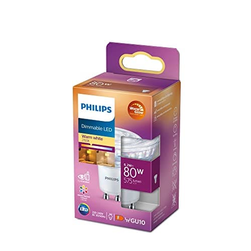 Image of Philips LED Spot - Warm White Light - GU10 - 80 W - Dimmable - Energy efficient LED Spotlights