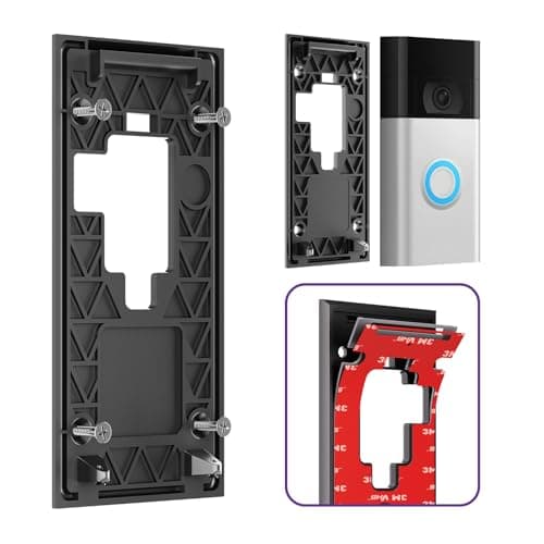 Image of 2020 Doorbell Mount No Drill for Ring Video Doorbell 2nd Generation 2020 Release, Adhesive Doorbell Door Mount with Sticky Pad, Doorbell Bracket Backplate Accessories for Houses Apartments Office