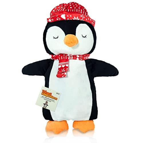 Image of Things2KeepUWarm Cute Plush and Cuddly Animal Hot Water Bottles (Penguin with Scarf)