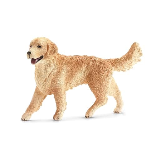 Image of SCHLEICH 16395 FARM WORLD Golden Retriever, female Figurine for ages 3+, Beige