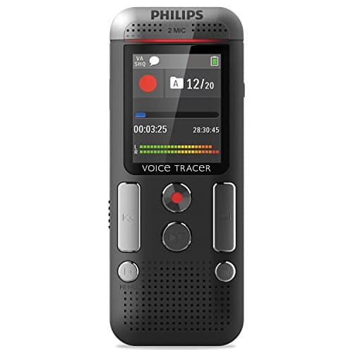Image of Philips DVT2510 Voice Tracer 2510 Digital Recorder, 8 GB, Black