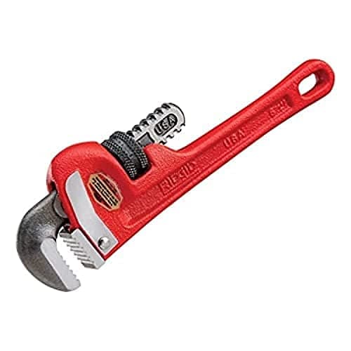 Image of RIDGID 31010 10-inch Heavy-Duty Straight Pipe Wrench, 10-inch Plumbing Wrench,Red