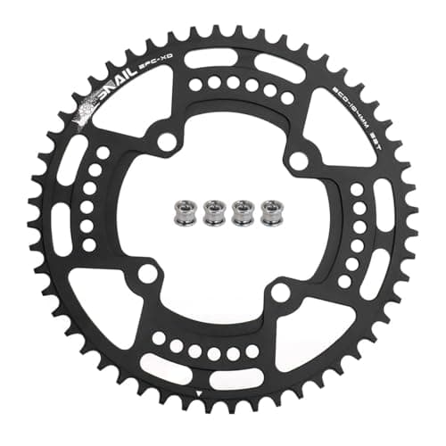 Image of FOMTOR 104 BCD Chainring 52T 7-12 Speed Compatible CNC 7075 Aluminum Narrow Wide Tooth Round Chainrings for MTB/Road Bike Ebike Chainwheel Black