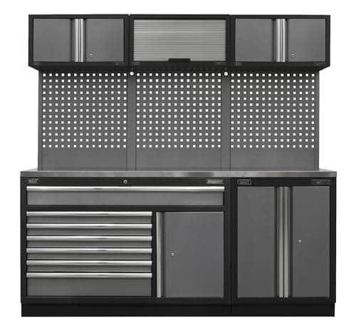Image of Superline Pro 2.04m Storage System - Stainless Steel Worktop