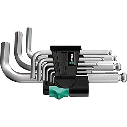 Image of Wera 950/9 Hex-Plus 3 Chrome-Plated L-key Set, Metric, 1.5-10 mm, 9pc, 05133163001