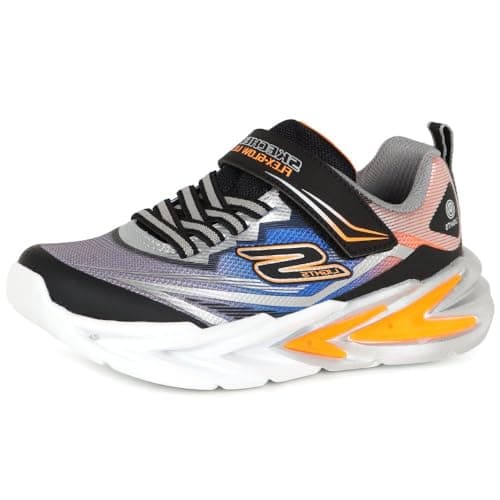 Image of Skechers Boys Flex-Glow Ultra Sneaker, Black, 4 UK Child