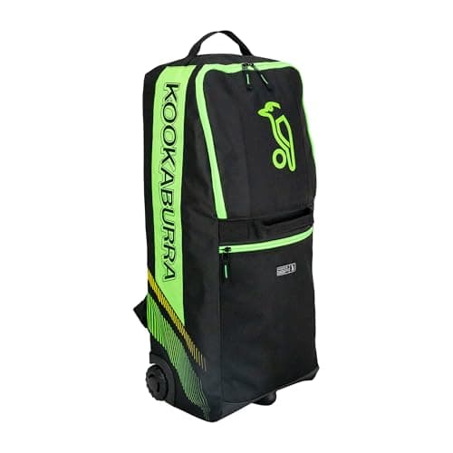Image of Kookaburra wd6000 Wheelie Duffle Cricket Bag - Black/Neon Green