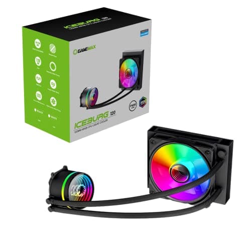 Image of Gamemax Iceburg 120Mm Argb Liquid Cpu Cooler 12Cm Argb Pwm Fan Infinity Mirror R