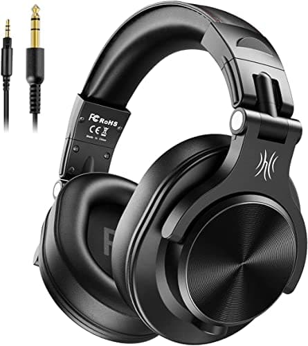 Image of OneOdio A71 Hi-Res Studio Recording Headphones - Wired Over Ear Headphones with SharePort, Professional Monitoring & Mixing Foldable Headphones with Stereo Sound (Black)