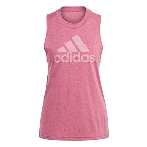 Image of Adidas Women's Future Icon Winners 3.0 Tank Top Shirt, Pink Strata Melange/White, M