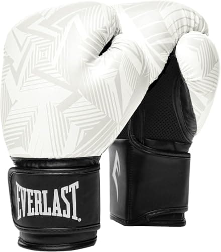 Image of Everlast Unisex Spark Boxing Gloves White Geo 12oz