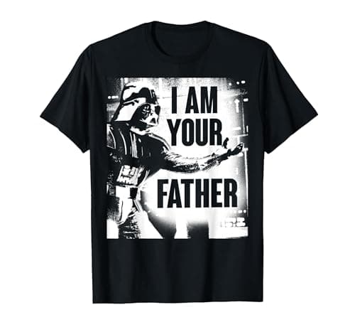 Image of Star Wars Darth Vader I Am Your Father Movie Photo T-Shirt, Men, Black, Large