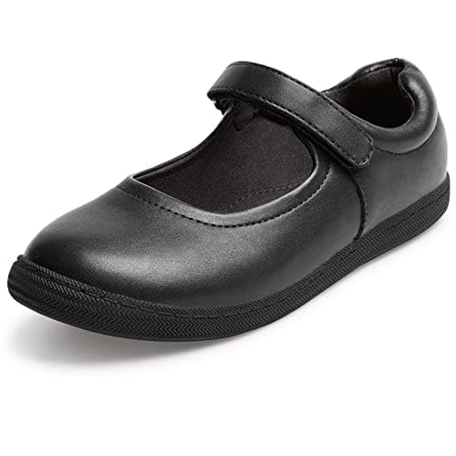 Image of festooning School Shoes for Girls Mary Jane Uniform Flats Black Dress Shoes for Little Big Kids for Christmas Wedding Party Size 12