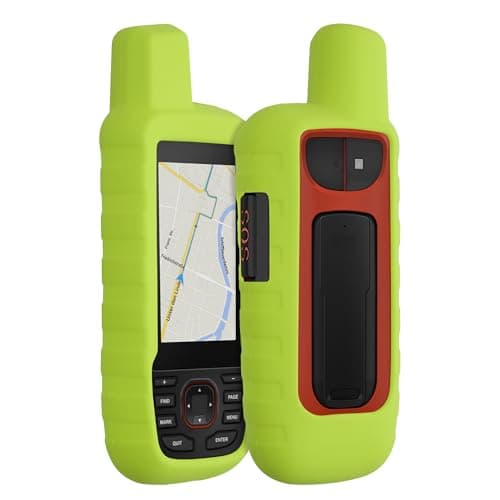 Image of kwmobile Silicone Case for Garmin GPSMAP 66i / GPSMAP 67i Case - Protective Cover for GPS Handheld - Anti-Slip Outdoor Sleeve in Neon Yellow
