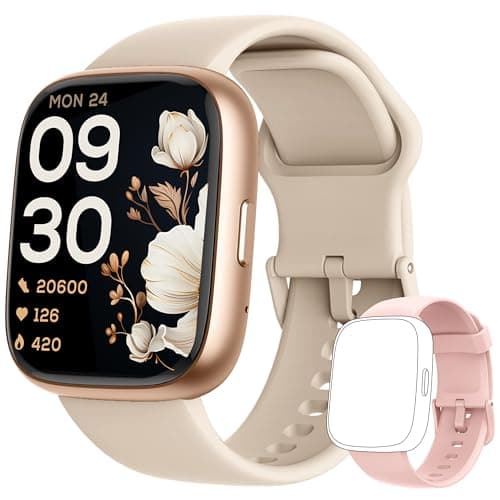 Image of Smart Watch for Women Men Android & iPhone [2 Bands, 44mm case], Alexa Built-in, 1.83" Smartwatch Make/Answer Call, HR SpO2 Sleep Stress Monitor Fitness Tracker, IP68 Waterproof Step Counter Watch