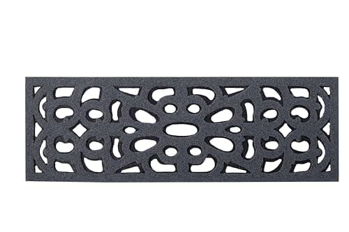 Image of Nicoman Outdoor Rubber Door Mat, Non-Slip Heavy Duty Doormat Step Barrier Anti-Fatigue Easy Boot Scraper Eco-Friendly Victorian Style Indoor Outdoor Entrance Mat Drainage - (Grey, Narrow, 75 x 25cm)