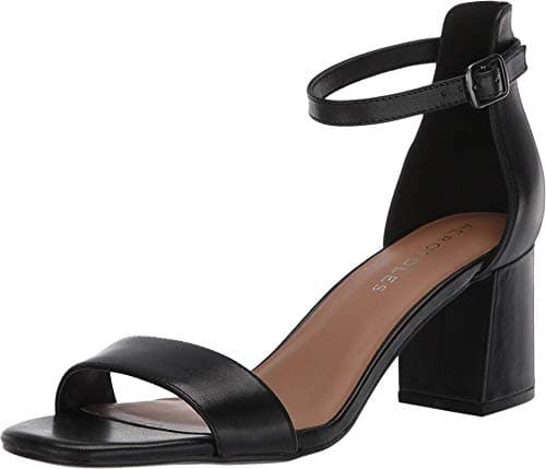 Image of Aerosoles Women's Elba Heeled Sandal, Black Leather, Medium UK