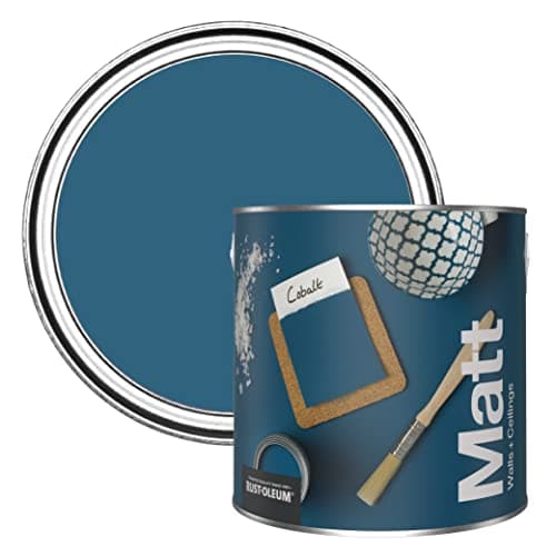 Image of Rust-Oleum Colours Matt Emulsion Wall and Ceiling Paint - Cobalt 2.5L